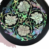 Korean Mother of Pearl Compact Mirror inlaid with Arabesque